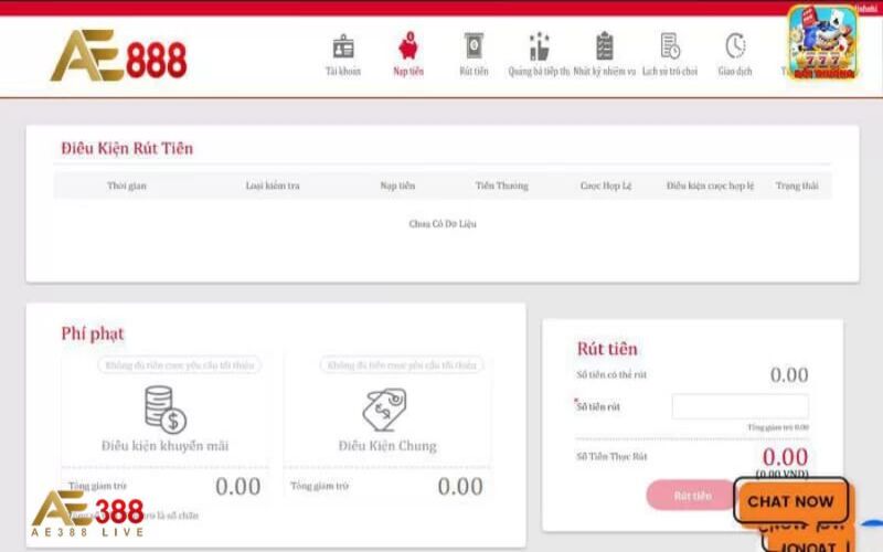 Cách rút tiền AE388 đầu tiên là đăng nhập 