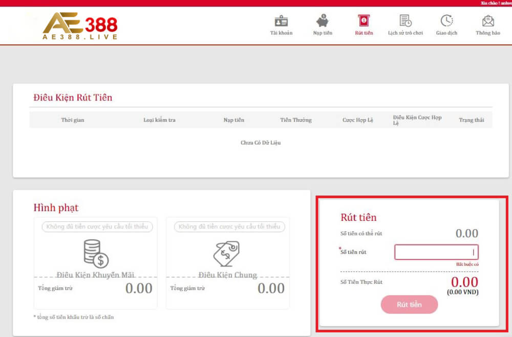 Cách Rút Tiền AE388